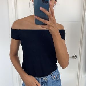 NWOT Massimo Dutti | Black Off The Shoulder Top